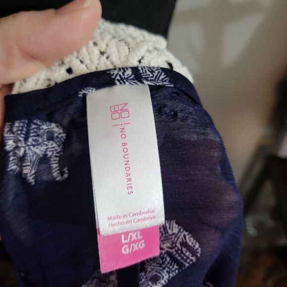 Navy Cardigan bathing suit coverup- L/XL - Picture 5 of 8